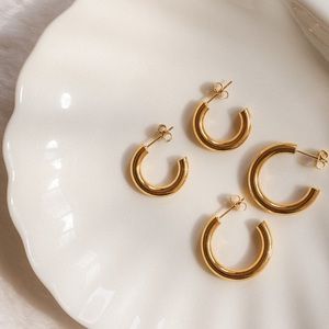 18K Gold Plated Dainty Hoop Earrings